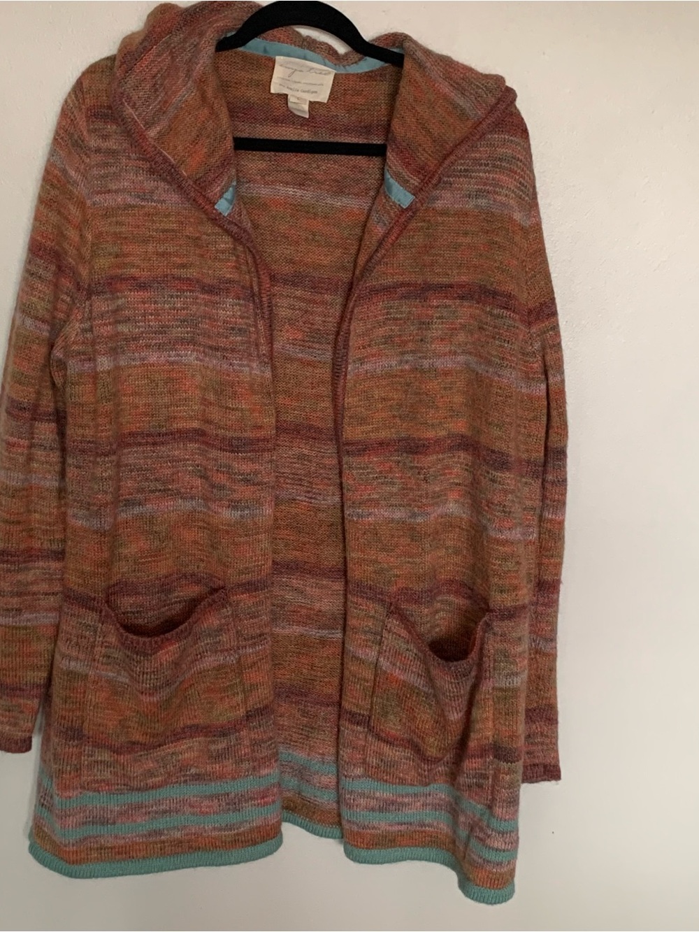 Multicolor Hooded Open-Front Women's Sweater Cardigan by Eny’s Tree